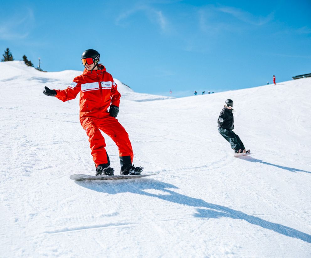 Snowboardkurs am Hang
